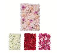 MoSundi Peony Silk Flower Wall Panel 40x60cm Artificial Rose Backdrop | Silk Peony Artificial Flower Wall Panel 40x60cm Wedding Backdrop Hotel Party Home Decoration Pink