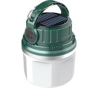 MoSundi Portable LED Solar Lantern, USB Rechargeable Waterproof Light for Camping Hiking Outdoor Use, 4-Level Brightness with Compact Design, Silver