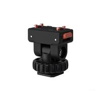 MoSundi Quick Release for gimbal Mount for Insta360 Pro 2 X5 X4 - Anti Slip Shock Absorbing Bracket - 180 Degree Tilt Action Camera Adapter - Dual Screen Filming Accessory - Lightweight 27g Black