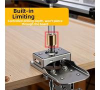 MoSundi Quick-Release Stainless Steel Hinge Hole Punch Drill with Adjustable Margin 3-7mm Cabinet for Door Installation, Up to 25mm Board Thickness