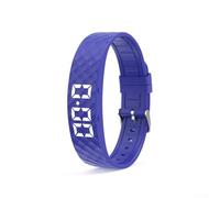 MoSundi Rechargeable Vibration Bracelet With Multi-Pattern Alerts, Step Measurement, IP65 Rating, 50mAh Battery, Designed For Continuous Daily Wear(Blue)