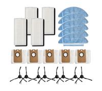 MoSundi Replacement Kit Filter Mop Cloth Dust Bag Side Brush Set Compatible for Medion X20 SW+/MD11415 and X21 SW+/MD11500