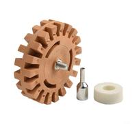 MoSundi Rubber Decal Eraser Wheel 100mm with 6mm Adapter for Drill, Paint Safe Sticker Remover Disc for Car Motorcycle Boat Vinyl Graphics