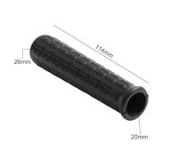 MoSundi Rubber Handle Covers for Wheelbarrow, 4 Pack, Black Replacement Handles with Anti-Slip Groove Design, Fits 30mm Tubes, Weatherproof Plastic Grip for Garden and Job Site Use