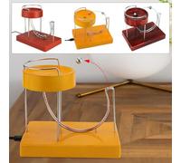 MoSundi Science Art Motion Machine Sculpture with Newton's Cradle Physics Display for Office Desk or Home Table Decor, Yellow