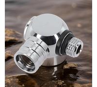 MoSundi Scuba Diving 1st Stage Regulator Swivel Adapter, 360° Rotation Brass LP/HP Port Connector Reduces Hose Stress Silver(LP Adaptor)