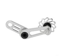 MoSundi Single-Speed Chain Tensioner with 11T Pulley CNC Aluminium Alloy,for Folding Bike Red(Silver)