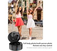 MoSundi Smart Ring for Wireless Page Turning and Remote Control, Bluetooth 5.3, 40mAh Battery, Charging Compartment, for Reading, Comic, Video Apps, Black