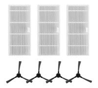 MoSundi Spare Accessories for GOOVI BR151, BR150 Robotic Vacuum Cleaner, 4 Side Brush, 3 Hepa Filters