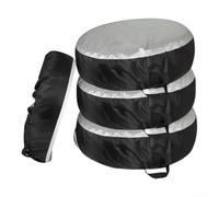 MoSundi Spare Tyre Cover 4PCS Waterproof 210D Oxford Wheel Protector for Car SUV for rv Trailer - Dustproof UV Resistant Storage Bag S L(L)