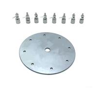 MoSundi Stainless Steel GP Antenna Ground Plate with 8 Terminal Posts, Compatible with JPC12 and PAC12 Antennas, 11 cm Diameter