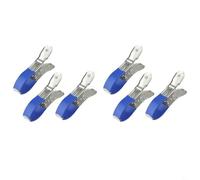 MoSundi Stainless Steel Pool Cover Clips, Large Beach Towel Chair Clips Above Ground Pool Clips Security Fasteners With Protective Sleeve For Pool Covers(6pcs blue)