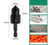 MoSundi Step Drill Bit Set 3-Piece for PPR Pipe Expansion, Hex Shank 22/25/32 mm, Three-Blade Design for Rapid Hole Enlargement, Nitride Surface Treatment, Compatible with Standard Power Drills