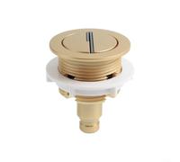 MoSundi Toilet Water Tank Flush Valve Push Button Replacement With Dual Flush Modes, ABS Construction, Chrome Plated Finish, Suitable For Most Dual Flush Toilet Cisterns(Gold)