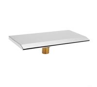 MoSundi Wall-Mounted Stainless Steel Waterfall Fountain,for Pools, G1 2 Thread Spa Sprinkler with Mirror Finish, Easy Install Water Feature,for Backyard Ponds, Silver