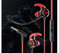 MoSundi Wired Gaming Earbuds HiFi Sound Dual Mic 7.1 Surround for PUBG CSGO PC Mobile 3.5mm Type C 1.2m(A)