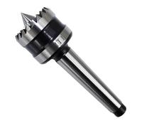 MoSundi Woodworking Lathe Drive Center Spindle with Multi-Tooth Crown for MT1 or MT2 Tailstock, Spring-Loaded 40Cr Steel