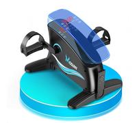 MOSUNY Electric Pedal Exerciser, Dual-Mode Mini Exercise Bike 15 Adjustbale Speed Remote Control, 80W Silent Motor, Arm & Leg Bike for Home & Office | Compact Under Desk Bike with LCD Display