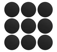 MOSUO 9 Pack Metal Plates, Mount Metal Plate Kits with 3M Adhesive on the back for All Magnetic Car Phone Holder Car Mount Cradle and other Magnetic Holder, 9 Round, Black