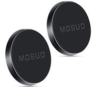 MOSUO Magnetic Phone Holder, 2 Pack with 4 Metal Plates - Dashboard, Windshield Compatible for iPhone, Samsung, GPS - Black