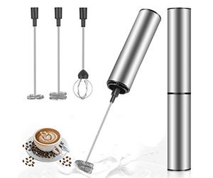 MOSUO Milk Frother Handheld Coffee Frother Electric Whisk, USB Rechargeable Foam Maker Bubbler Egg Beater for Latte Cappuccino Hot Chocolate (USB)