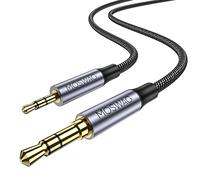 MOSWAG 2.5mm Male to 3.5mm Stereo Audio Cable Aux, Replacement Jack Headphone Wire Compatible with QC 35 / QC35 II / QC25 / OE2, JBL E45BT E55BT E65BTNC, Black, 6.6FT/2Meter