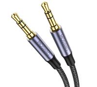 MOSWAG 3.5mm to 3.5mm Audio Cable Aux to Aux Cable 3.5mm Headphone Jack to Jack Cable Nylon Braided Aux Cord for Car Headphone Wire for iPod Phone Speaker Tablet Music Player Echo Dot Home Stereos 1m