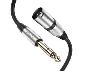 MOSWAG 6.35mm TRS to XLR Male Balanced Audio Mic Cable 2M