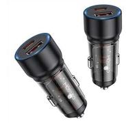 MOSWAG 75W Dual Port Car Charger, PD3.0 45W USB C & 30W USB A Fast Car Charger Adapter, Cigarette Lighter Plug for iPhone 16/15 Series, iPad, Galaxy, Google Pixel [2 Pack]