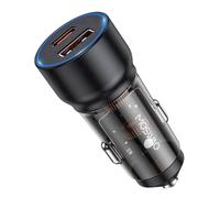 MOSWAG 75W Dual Port Car Charger, PD3.0 45W USB C & 30W USB A Fast Car Charger Adapter, Cigarette Lighter Plug for iPhone 16/15 Series, iPad, Galaxy, Google Pixel