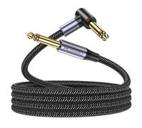 MOSWAG Guitar Cable 10M/32.8Ft, 1/4" 6.35mm TS Right Angle, Nylon Brai