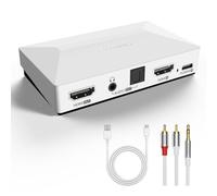 MOSWAG HDMI Audio Extractor, 4K@60Hz 1080P@120Hz, D-olby HDR Digital Decoder, SPDIF 5.1CH 3.5mm RCA Audio Output, Compatible with Game Console, Home Theater, Projector, Blu-ray & TV Box