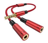 MOSWAG Headphone Mic Splitters Adapter Audio Headphone Connector Mutual Convertors for Gaming Headset, PS4, Xbox One, Notebook, Mobile Phone and Tablet