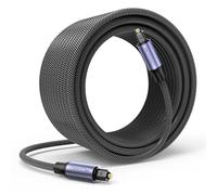 MOSWAG Optical Cable, Toslink Cable, Gold-Plated Nylon Braided, Lossless Hi-Fi Fiber Optic Cord, 10M/32.8FT, For TV, Soundbar, PS5/PS4, Xbox One/Series X/S, Blu-Ray Player, AV Receiver
