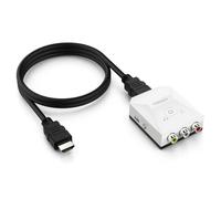 MOSWAG RCA to HDMI Converter-4:3/16:9 Switch, 1080P AV to HDMI Converter | Composite CVBS Video Audio Converter with HDMI Cable, 1080P AV Adapter for N64, Wii, PS2, Xbox, VCR, VHS, Supports PAL/NTSC
