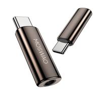 MOSWAG USB C to 3.5mm Audio Adapter, Built-in DAC Chip Hi-Fi Lossless Audio, Zinc Alloy Aux Dongle, Plug&Play for S25/S24/S23 Ultra, Pixel 8/7, iPad Pro/Mini6, 15 Series & All Type-C Devices