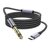 MOSWAG USB C to 6.35mm 1/4 inch TRS Cable (3.28ft/1m), Professional Type C to 1/4 Audio, Nylon Braided Recording Cable for Google Pixel 4XL, Galaxy Note 10+/S20+, Amplifiers, Speakers