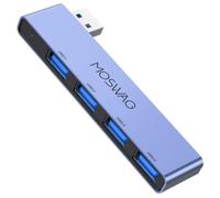 MOSWAG USB Hub 3.0,4 in 1 USB Multiport Adapter Portable Mini USB Splitter | 4 Port USB Extender with 5Gbps Data Transfer Compatible with Laptop Desktop PC Xbox PS5 Printer Keyboards HP Dell Mouse