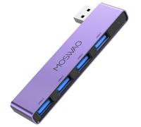 MOSWAG USB Hub 3.0,4 Port USB Splitter Portable Mini USB extender | 4 in 1 USB Multiport Adapter with 5Gbps Data Transfer Compatible with Laptop Desktop PC Xbox PS5 Printer Keyboards HP Dell