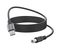 MOSWAG USB Printer Cable 5FT/1.5Meter Scanner Cable Printer Cord Type A to Type B Durable USB 2.0 Scanner Cord High Speed for HP,Canon,Dell,Epson,Lexmark,Xerox,Brother,Samsung and More