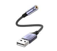 MOSWAG USB to 3.5mm Jack Audio Adapter, DAC USB External Sound Card