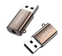 MOSWAG USB to 3.5mm Jack Audio Adapter, USB to Audio Jack Adapter (2 Pack) External Sound Card Converter Compatible with Windows, Desktops, Laptop, MAC, Linux, PS5, PS4, PC