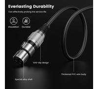 MOSWAG XLR Female to 1/4 TRS Cables, 6.6FT/2M XLR to 6.35mm Microphone