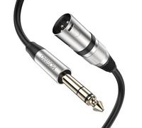 MOSWAG XLR to 1/4, 3 Pin Balanced XLR to TRS Microphone Cable - Noise-Cancelling for Power Amplifiers, Audio Consoles, Mixing Consoles, Camera 3M/10FT