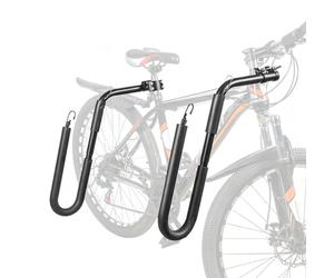 Mosxoed Bicycle Surfboard Racks, Bike Surf Board Compatible with Shortboards, Longboards, SUP Paddleboards, Outdoor Sports Surfing Wakeboard Carrier Mount for Bike, Quick Release Bars
