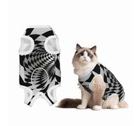 Mosytuky 3D Vortex Illusion Print Dog Surgery Recovery Suit After Spay, Highly-Stretchy Dog Onesie,Dog Onesie Protect Surgical Wound-Large