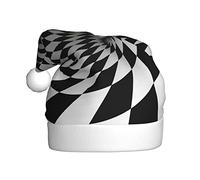 Mosytuky 3d Vortex Illusion Santa Hat- Christmas Thicken Comfort Velvet Hat For Kid Adult Children Men Women For Christmas New Year Festive Holiday Party