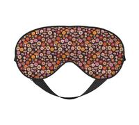 Mosytuky 70s Groovy Hippie Retro Print Sleep Eye Mask Blindfold with Elastic Strap Headband, Soft Eye Cover Eyeshade for Night Sleeping, Travel
