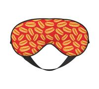 Mosytuky A Big Hot Dog Print Sleep Eye Mask Blindfold with Elastic Strap Headband, Soft Eye Cover Eyeshade for Night Sleeping, Travel