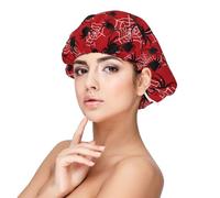Mosytuky A Web With A Spider 1 Print Silky Satin Bonnet For Sleeping,Hair Bonnet For Women And Men,Adjustable Sleep Bonnet For Curly Hair